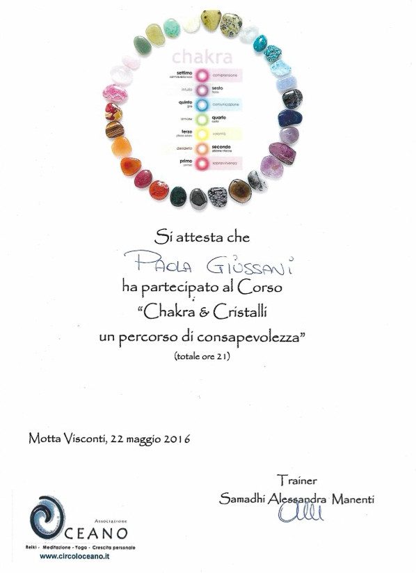 Attestato di partecipazione a un corso